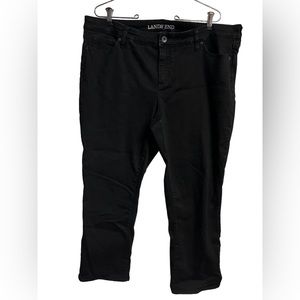 Lands End black jeans mid rise straight cut size 18 Petite